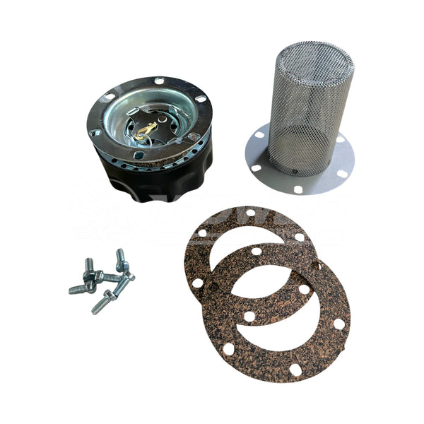 Black Oil Filler Cap & Screen Assy